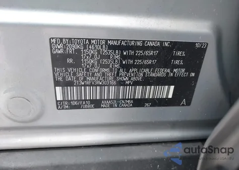 2024 Toyota Rav4 Xle from USA, damaged, VIN 2T3W1RFV3RW303166